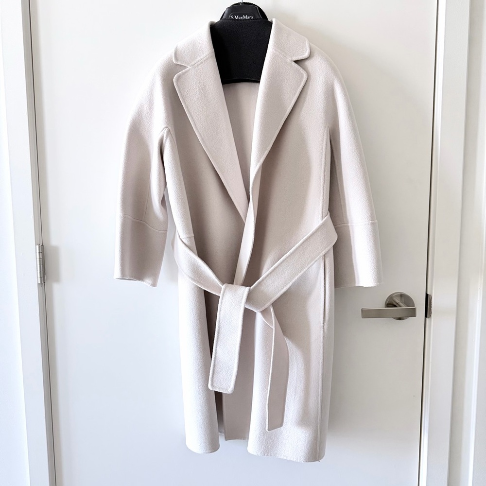 'S MAX MARA Short double-faced wool coat Ivory Size 2 Small Retail $1650